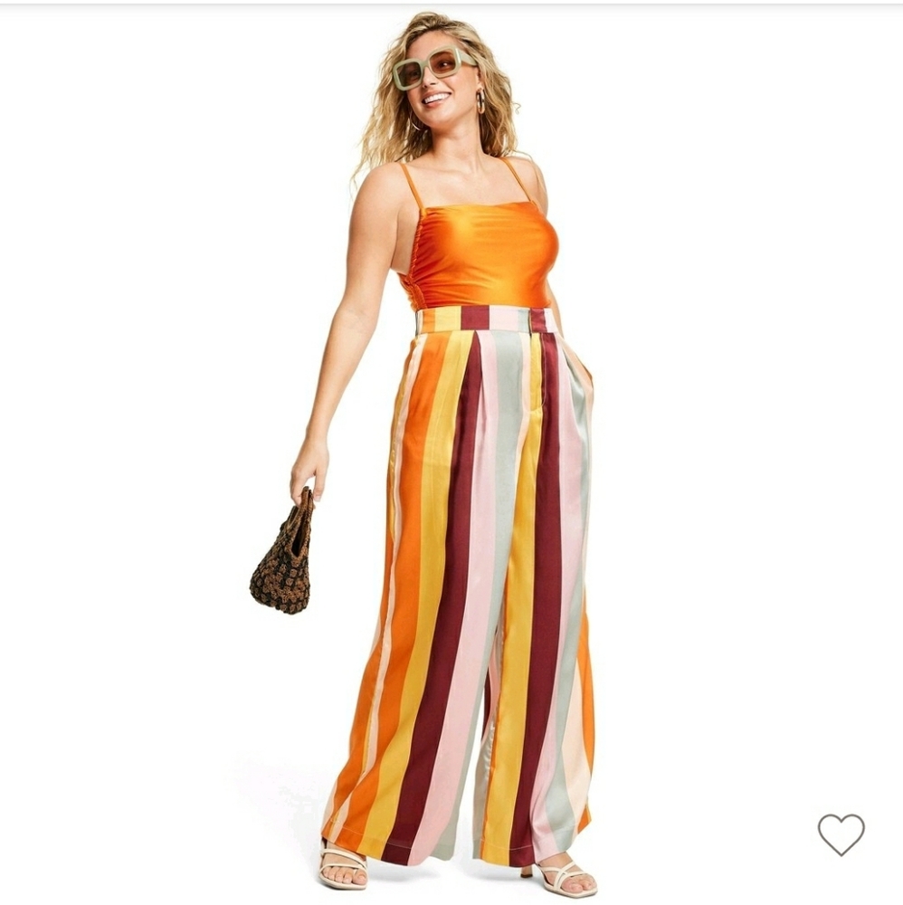 Fe Noel x Target Women's Mixed Vertical Stripe Print Wide Leg Pants